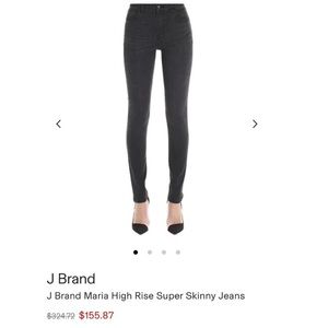 J Brand Charcoal Skinny Jeans